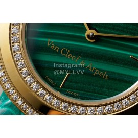 Van Cleef Arpels 316 Refined Steel 32mm Dial Watch Green
