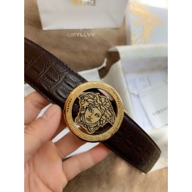 Versace Calf Leather Gold Automatic Buckle 35mm Belt For Men