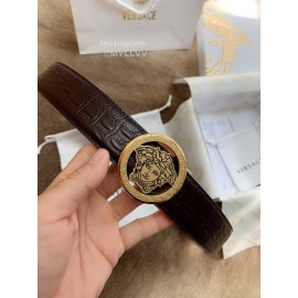 Versace Calf Leather Gold Automatic Buckle 35mm Belt For Men