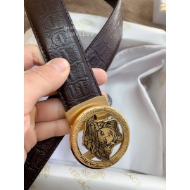 Versace Calf Leather Gold Automatic Buckle 35mm Belt For Men