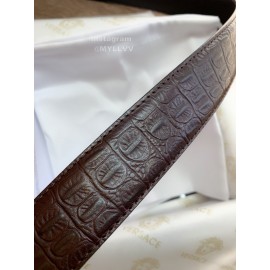 Versace Calf Leather Gold Automatic Buckle 35mm Belt For Men