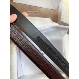 Versace Calf Leather Gold Automatic Buckle 35mm Belt For Men