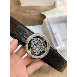 Versace Calf Leather Silver Automatic Buckle 35mm Belt For Men