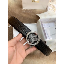 Versace Calf Leather Silver Automatic Buckle 35mm Belt For Men