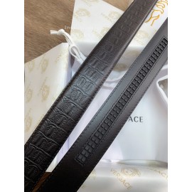 Versace Calf Leather Silver Automatic Buckle 35mm Belt For Men