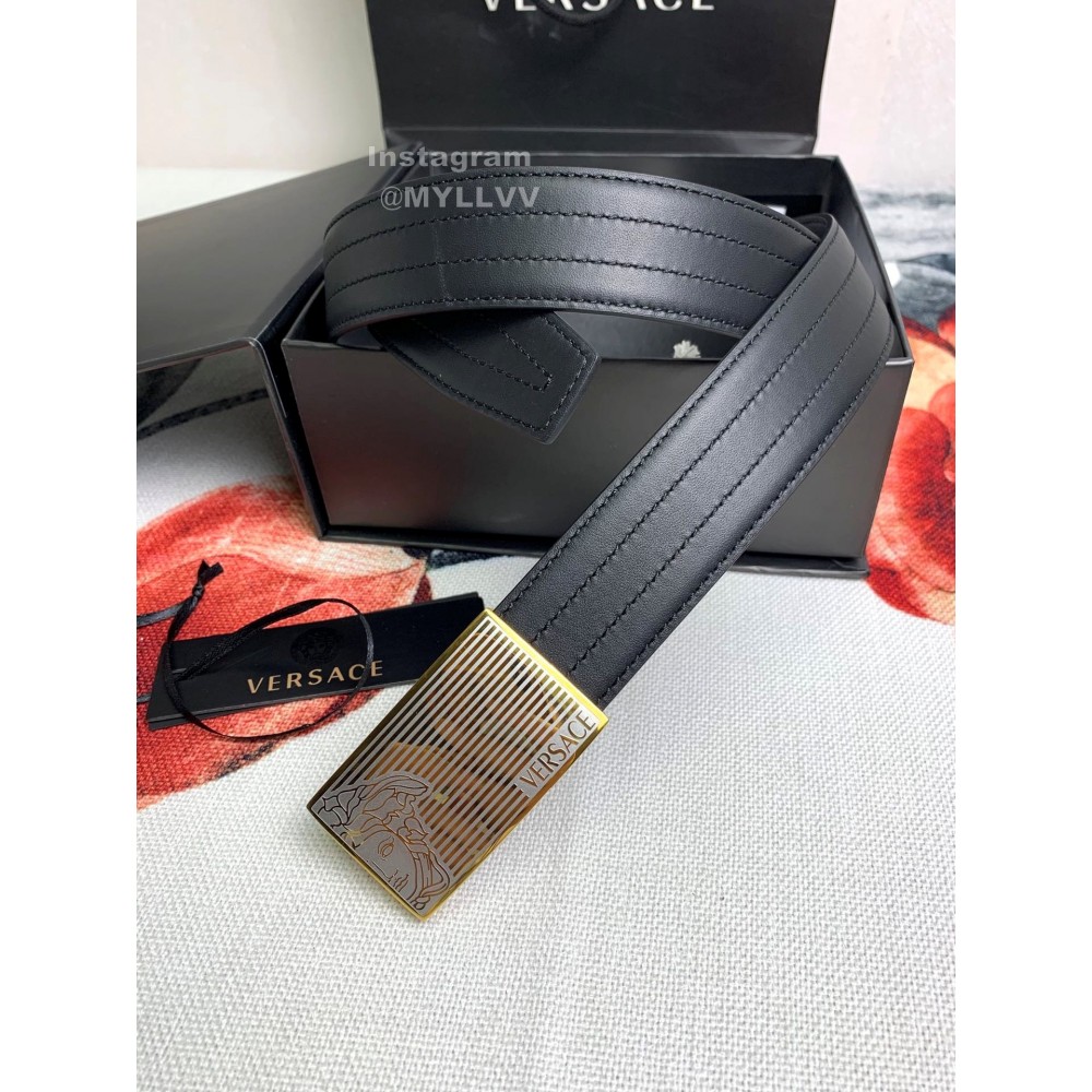 Versace Calf Leather Medusa Buckle 35mm Belt 