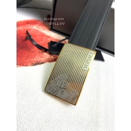 Versace Calf Leather Medusa Buckle 35mm Belt 