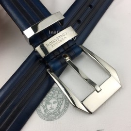 Versace New Leather Pin Buckle 35mm Business Leisure Belt Blue