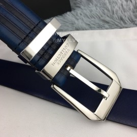 Versace New Leather Pin Buckle 35mm Business Leisure Belt Blue