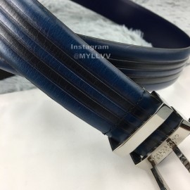 Versace New Leather Pin Buckle 35mm Business Leisure Belt Blue