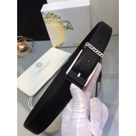 Versace Soft Calf Leather Silver Pin Buckle 35mm Belt 