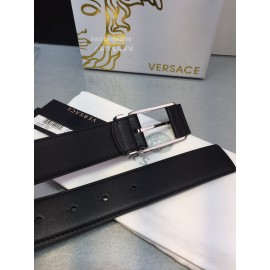 Versace Soft Calf Leather Silver Pin Buckle 35mm Belt 
