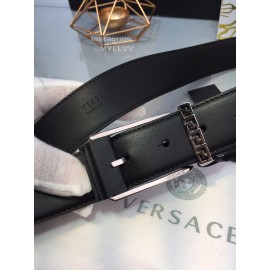 Versace Soft Calf Leather Silver Pin Buckle 35mm Belt 