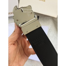 Versace Fashion Leather Silver Medusa Buckle Belt 