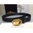 Versace Fashion Calf Leather Gold Medusa Ellipse Buckle 40mm Belt 