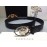Versace New Calf Leather Silver Medusa Ellipse Buckle 40mm Belt 