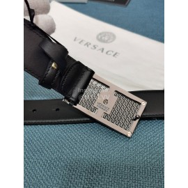 Versace Fashion Calf Leather Medusa Square Buckle 35mm Belt 