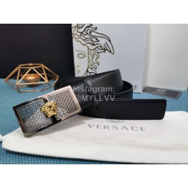 Versace Fashion Calf Leather Medusa Square Buckle 35mm Belt 