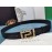 Versace Black Calf Leather Gold Buckle 35mm Belt 
