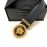 Versace Black Calf Leather Medusa Round Gold Buckle 40mm Belt 