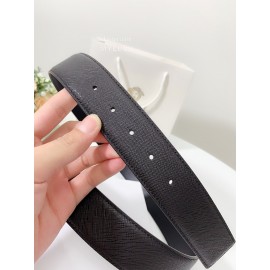 Versace Black Calf Leather Silver Medusa Ellipse Buckle 40mm Belt 