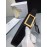 Versace Black Calf Leather Gold Square Buckle 35mm Belt 