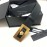 Versace Black Calf Leather Gold Square Buckle 40mm Belt 
