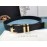 Versace Black Calf Leather Gold Pin Buckle 35mm Belt