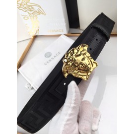 Versace Greek Fret Pattern Gold Medusa Buckle 40mm Belt