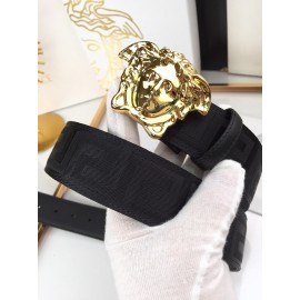 Versace Greek Fret Pattern Gold Medusa Buckle 40mm Belt