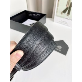 Versace Calf Leather Round Electroplated Silver Medusa Buckle 38mm Belt