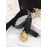 Versace Black Calf Leather Gold Medusa Buckle 40mm Belt