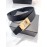 Versace Black Embossed Cowhide Gold Square Buckle 40mm Belt