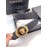 Versace Black Embossed Cowhide Gold Oval Buckle 40mm Belt
