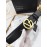 Versace Fashion Black Cowhide Gold V Buckle 40mm Belt