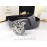 Versace New Gray Calf Leather Silver Medusa Buckle 40mm Belt