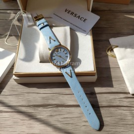 Versace Vcq Series Quartz Watch For Women Blue