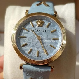 Versace Vcq Series Quartz Watch For Women Blue