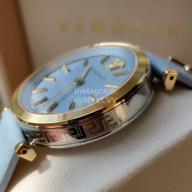 Versace Vcq Series Quartz Watch For Women Blue