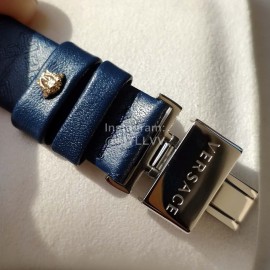 Versace Vcq Series Quartz Watch For Women Dark Blue