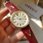Versace Vcq Series Quartz Watch For Women Red