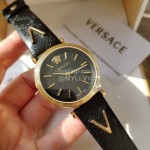 Versace Vcq Series Quartz Watch For Women Black