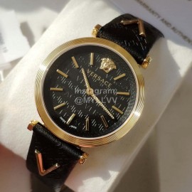 Versace Vcq Series Quartz Watch For Women Black