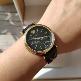 Versace Vcq Series Quartz Watch For Women Black