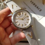 Versace Vcq Series Quartz Watch For Women Gray
