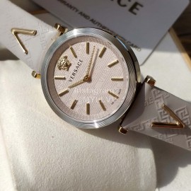 Versace Vcq Series Quartz Watch For Women Gray