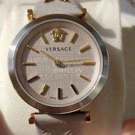 Versace Vcq Series Quartz Watch For Women Gray