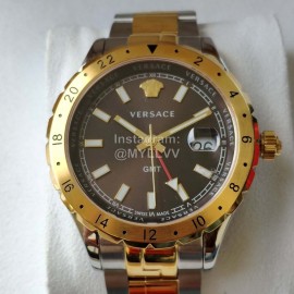 Versace Vcq Series Quartz Watch For Men And Women Brown