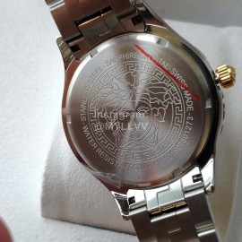 Versace Vcq Series Quartz Watch For Men And Women Brown