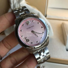 Versace Audrey V Steel Strap 38mm Dial Watch Pink